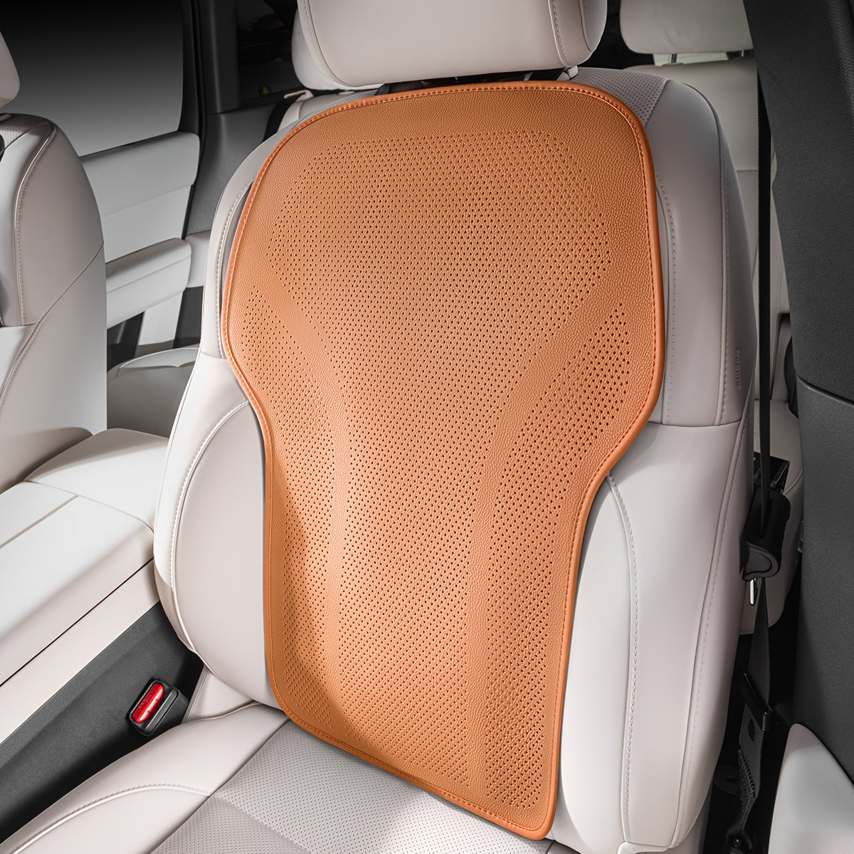 Nappa Leather Car Seat Cushion Full Surround – Non-Slip Breathable All-Season Seat Pad, Front & Rear Universal Fit for Cars SUVs, Luxury Interior Seat Cover