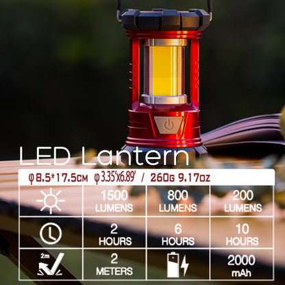 1500 Lumen Camping Lantern with Phone Charger – 2 Pack
