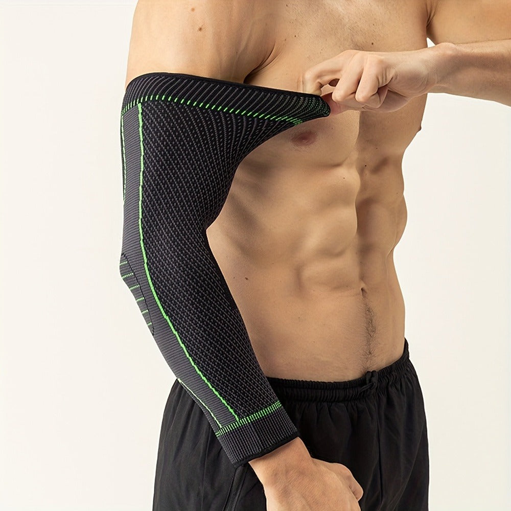 Compression Elbow Brace Arm Sleeves 2pcs Non-Slip Breathable Elbow Support for Tendonitis Tennis Elbow Golfer Elbow Pain Relief for Men Women Basketball Gym Sports