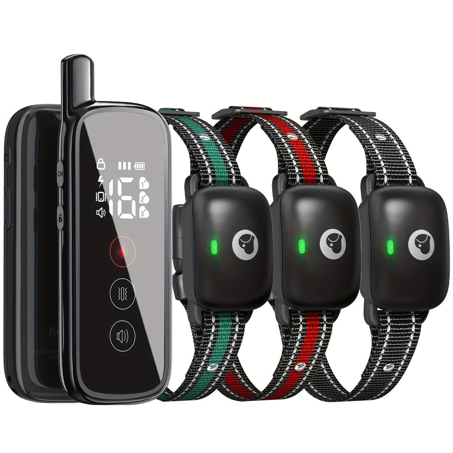 Dog E-Collar with Remote IP68 Waterproof – Rechargeable Dog Training Shock Collar for Small Medium Large Dogs, 3 Safe Training Modes, 1640ft Range | 1, 2 or 3 Dogs (Black)