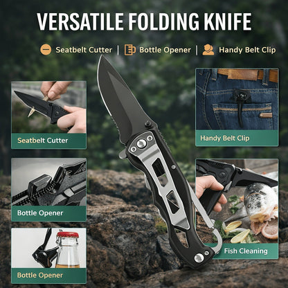 Camping Survival Kit Gift Set 19-in-1 – Emergency Survival Gear with Magnesium Fire Starter, Ideal Birthday Gift for Men, Dad, Husband, Fishing, Hunting & Outdoor Adventures
