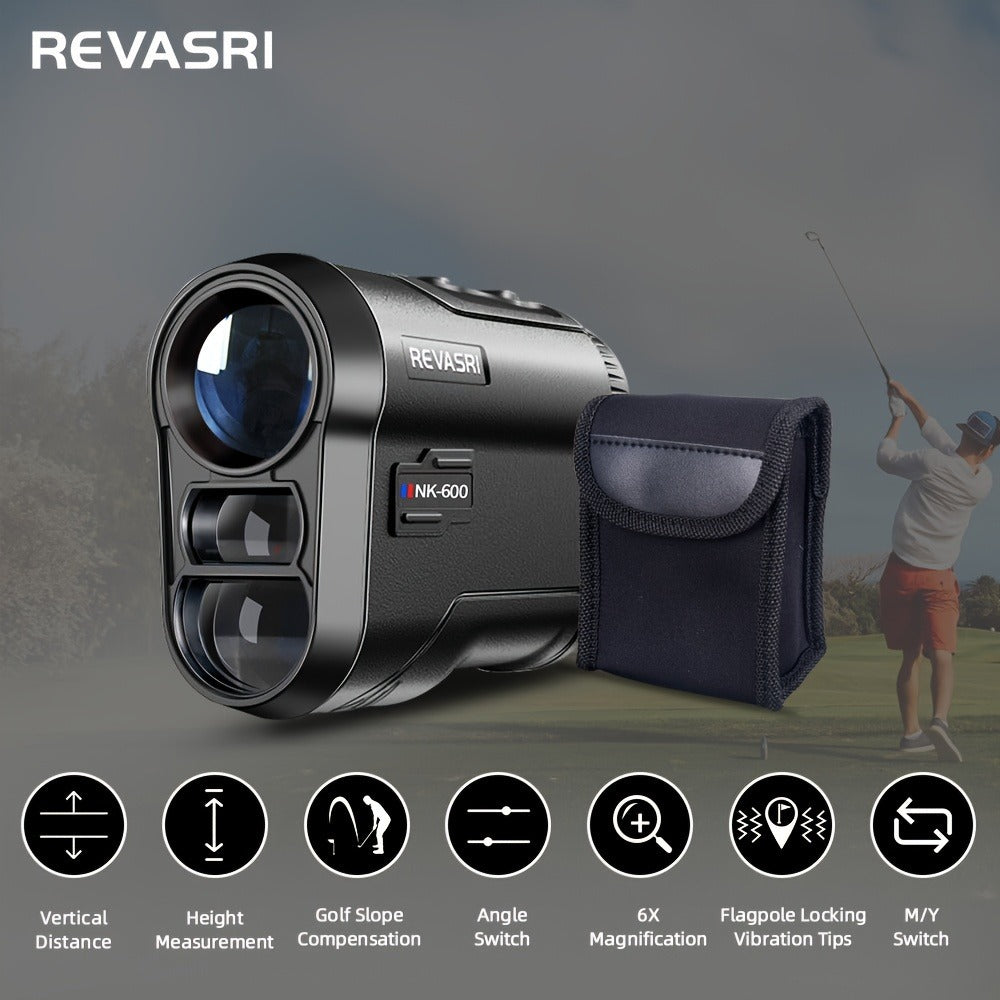 Multi-Function Golf Rangefinder 650 Yards | Golf Mode, Slope Compensation, Speed, Height & Horizontal Distance Measurement – USB Rechargeable Laser Rangefinder for Golfers & Multipurpose Outdoor Use