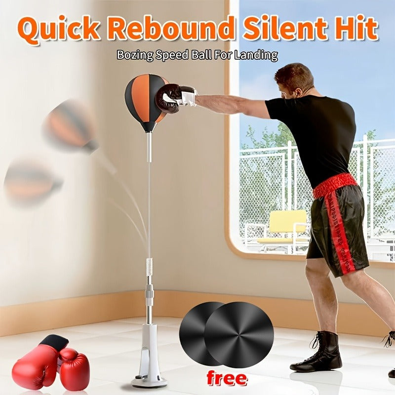 Boxing Reflex Ball with Suction Cup & 2 All-Terrain Bases – Speed Training Punching Ball for Adults & Youth, Adjustable Size