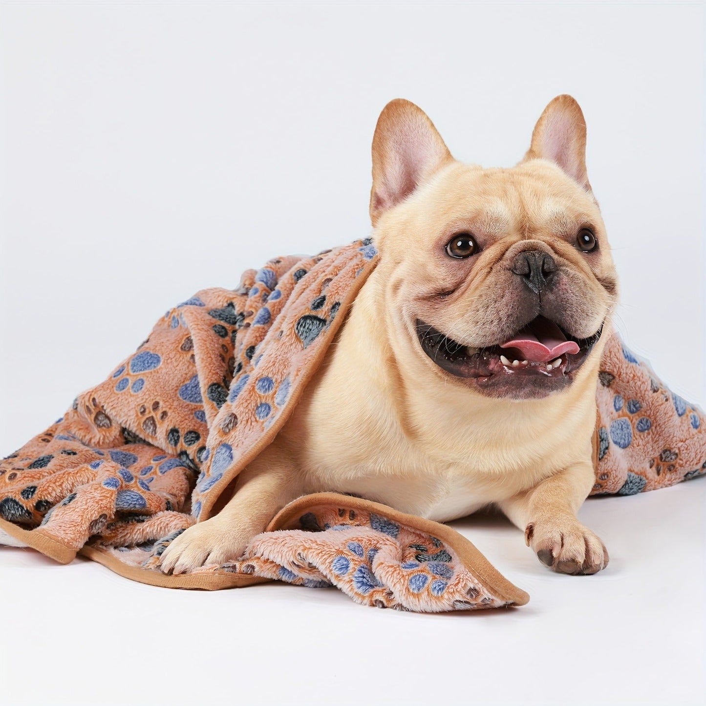 Pet Blanket 3 Pack - Super Soft Fleece Flannel Throw for Dogs Cats Puppies, Cute Paw Bone Elephant Dot Patterns, Small Medium Large Sizes, Cozy Dog Cat Blanket with Free Pet Drying Towel