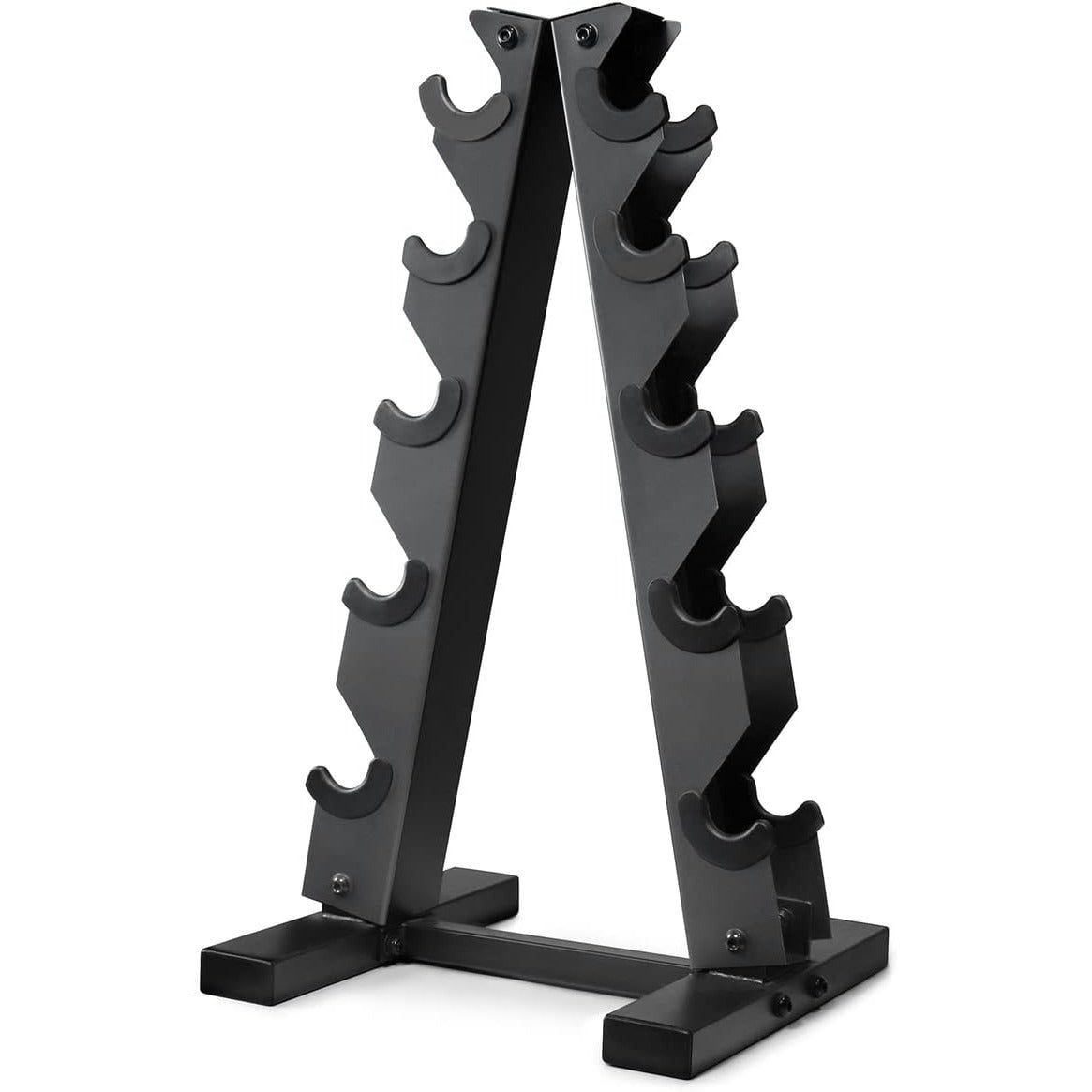 Dumbbell Rack A-Frame 5-Tier Heavy Duty Weight Storage Stand – Space-Saving Vertical Dumbbell Holder for Home Gym, Holds 5-25LB Hex & Rubber Dumbbells