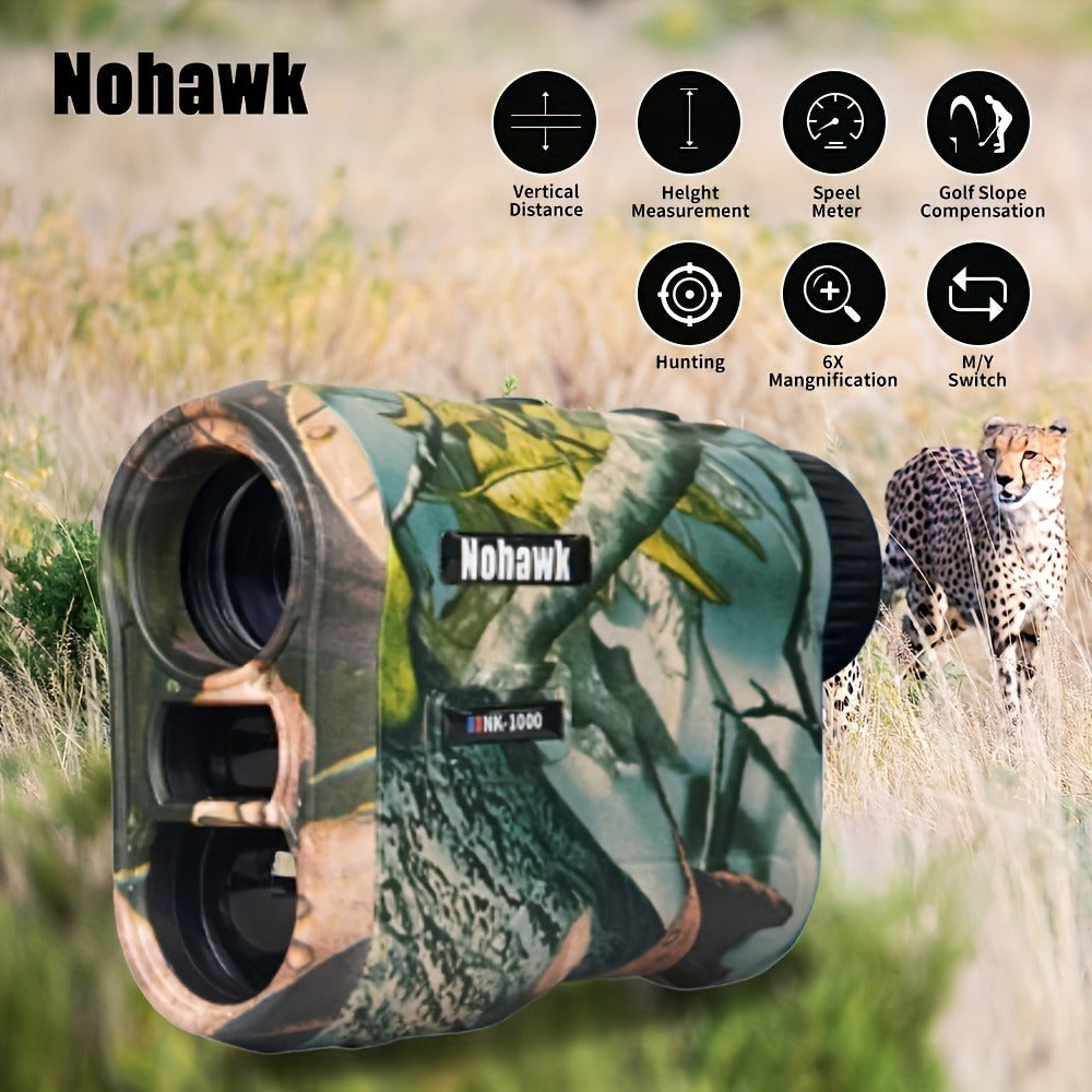 Laser Rangefinder 1000M USB Rechargeable – Hunting & Golf Range Finder with Speed, Altitude & Slope Compensation | M/Yard Switch, 7 Measurement Modes, Compact Design