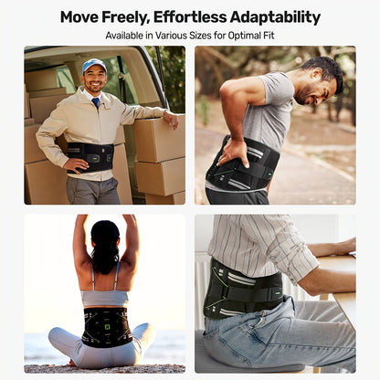 Lumbar Support Back Brace with Massage Pad for Men Women Breathable Lower Back Support Belt Adjustable Strap Pain Relief Posture Corrector for Work Driving Lifting Gym S M L XL XXL Orange Blue