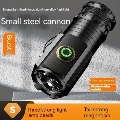 Magnetic LED Flashlight, 3000 Lumen Super Bright Rechargeable Torch with Strong Magnet Base, 300M Long Range Flood Beam for Outdoor, Camping, Household & Emergency Use