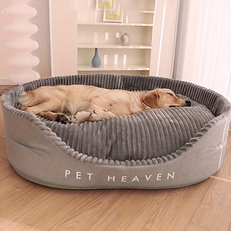 Furry Round Pet Bed for Dogs & Cats - Soft Warm Washable Dog Bed with Anti-Slip Base, Foldable Breathable Plush Cat Bed Mattress for Small Medium Large Pets, Indoor Dog Cage Pad, Sizes M-XXL
