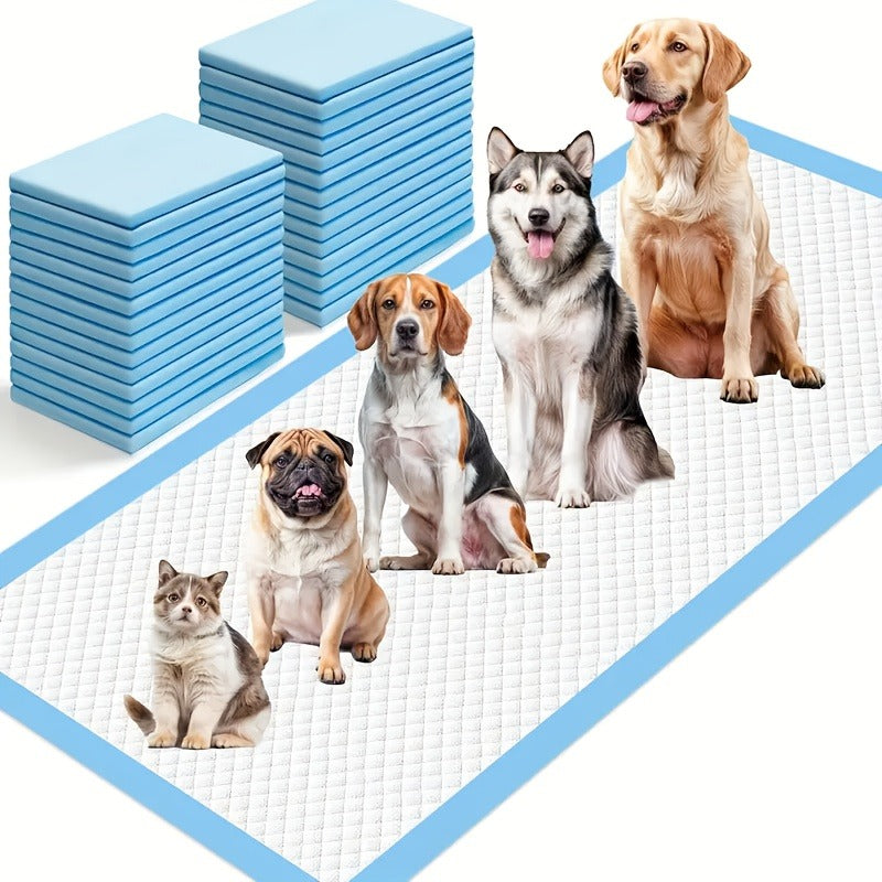 Disposable Dog Pads 24"x24" Bulk Pack - Super Absorbent Leak-Free Puppy Pee Pads with Odor Control for Indoor & Outdoor Use, 50 / 125 / 200 / 300 Count Options
