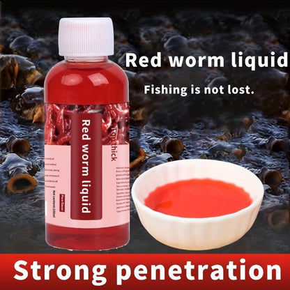 Liquid Fish Bait Red Worm Attractant – Powerful Fishing Bait Enhancer for Trout, Carp, Bass, Cod | 100ml Concentrated Fish Attractant Scent Lure