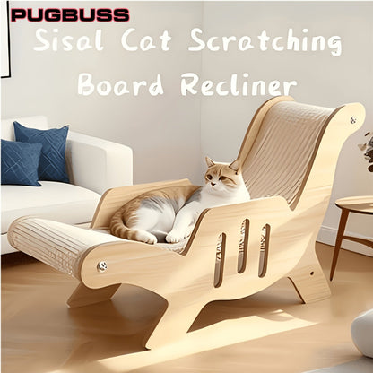Cat Scratcher Lounge Chair 2-in-1 Natural Sisal Sofa Bed No Shedding Breathable Ultra Durable Oversized Design for Scratching Napping Playing, All-Season Multi-Functional Cat Scratch Bed, 1pc