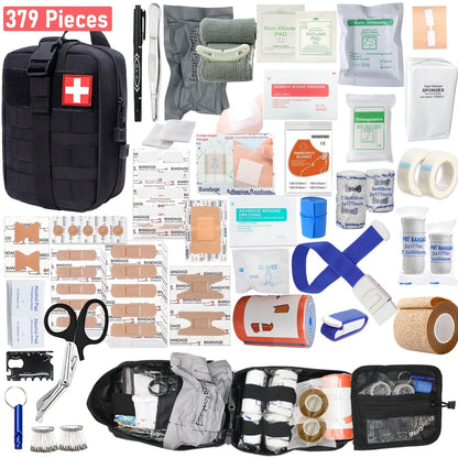 379-Piece First Aid Kit – Complete Emergency Safety Supplies for Home, Outdoor Hiking, Camping & Survival