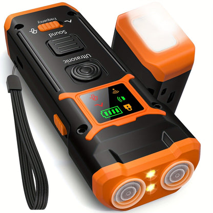 Ultrasonic Dog Repeller & Anti-Barking Device - Portable Handheld Bark Deterrent with LED Light, Soundwave Technology, Safe for Dogs & Humans, One Size Fits All Breeds