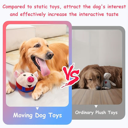 Interactive Bouncing Dog Toy Ball with Sound - Smart Electric Squeaky Pet Toy, Rechargeable Washable Jumping Ball with Recording & Music Mode for Small Medium Large Dogs