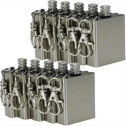Waterproof Metal Match Fire Starter 10-Pack – Permanent Flint Tinder Key Pendant, Stainless Steel Emergency Survival Lighter for Camping, Hiking & Outdoor Survival Gear