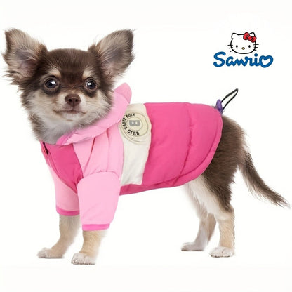 Dog Winter Coat Puffer Jacket Windproof Warm Padded Snow Vest for Small Breeds, Lightweight Outdoor Dog Clothes for Chihuahua Poodle Yorkshire Terrier, Sizes L XL XXL, Orange Blue Pink
