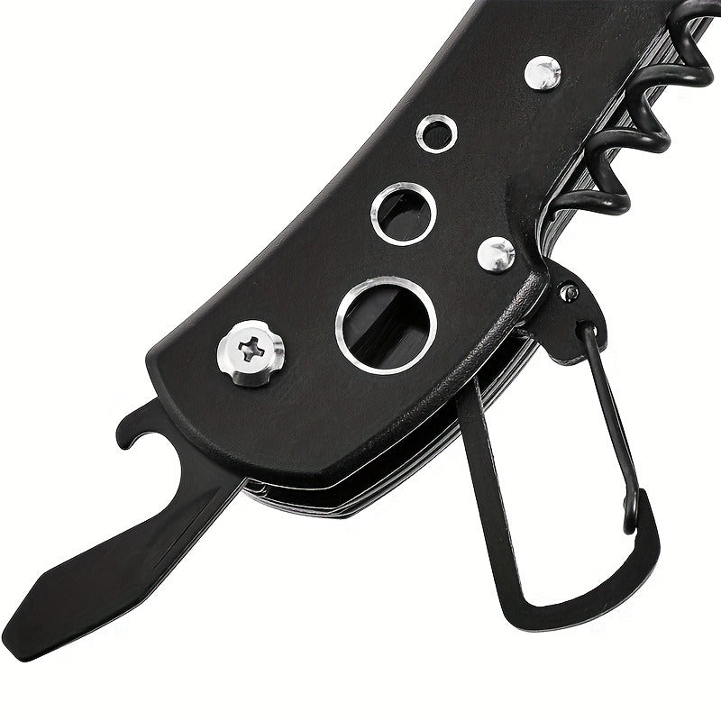 15-in-1 Multitool Pocket Knife – Folding Camping Survival Multi Tool with Screwdrivers & Saw