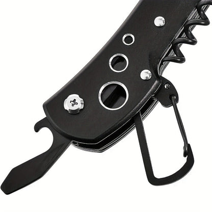 15-in-1 Multitool Pocket Knife – Folding Camping Survival Multi Tool with Screwdrivers & Saw