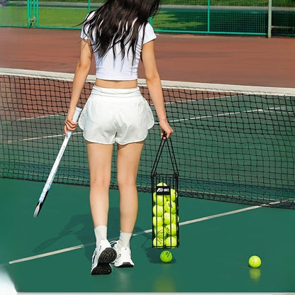Tennis Ball Picker Up Tube - Stainless Steel Quick-Release Portable Ball Retriever for Tennis Pickleball Training, No-Bend Ball Collector Hopper for Court Home Backyard Practice, Holds 18-20 Balls