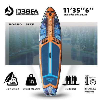 Premium SUP Board 11ft x 35'' Extra Wide Inflatable Paddle Board for Youth Adults with Backpack Waterproof Phone Pouch Paddle Leash Hand Pump US Fins