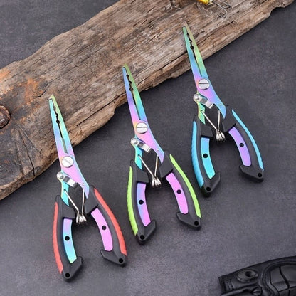 Fishing Pliers & Fish Gripper Set – Stainless Steel Hook Remover, Eagle-Beak Scissors, Line Retriever & Storage Bag