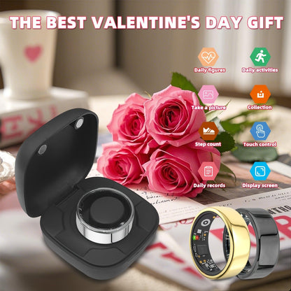 Smart Ring Health Monitor – Step Counter, Sleep Tracker, Heart Rate & Fitness Tracker Ring for Men | Multiple Sizes & Colors