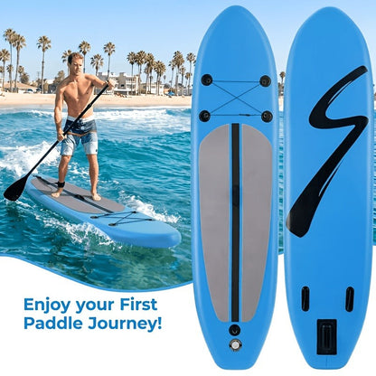 Stand Up Paddle Board 10ft 350lbs Inflatable SUP 3 Fins EVA Non-Slip Deck 12-15PSI Alloy Paddle Hand Pump Repair Kit Carrying Bag for Beginners All Skill Levels