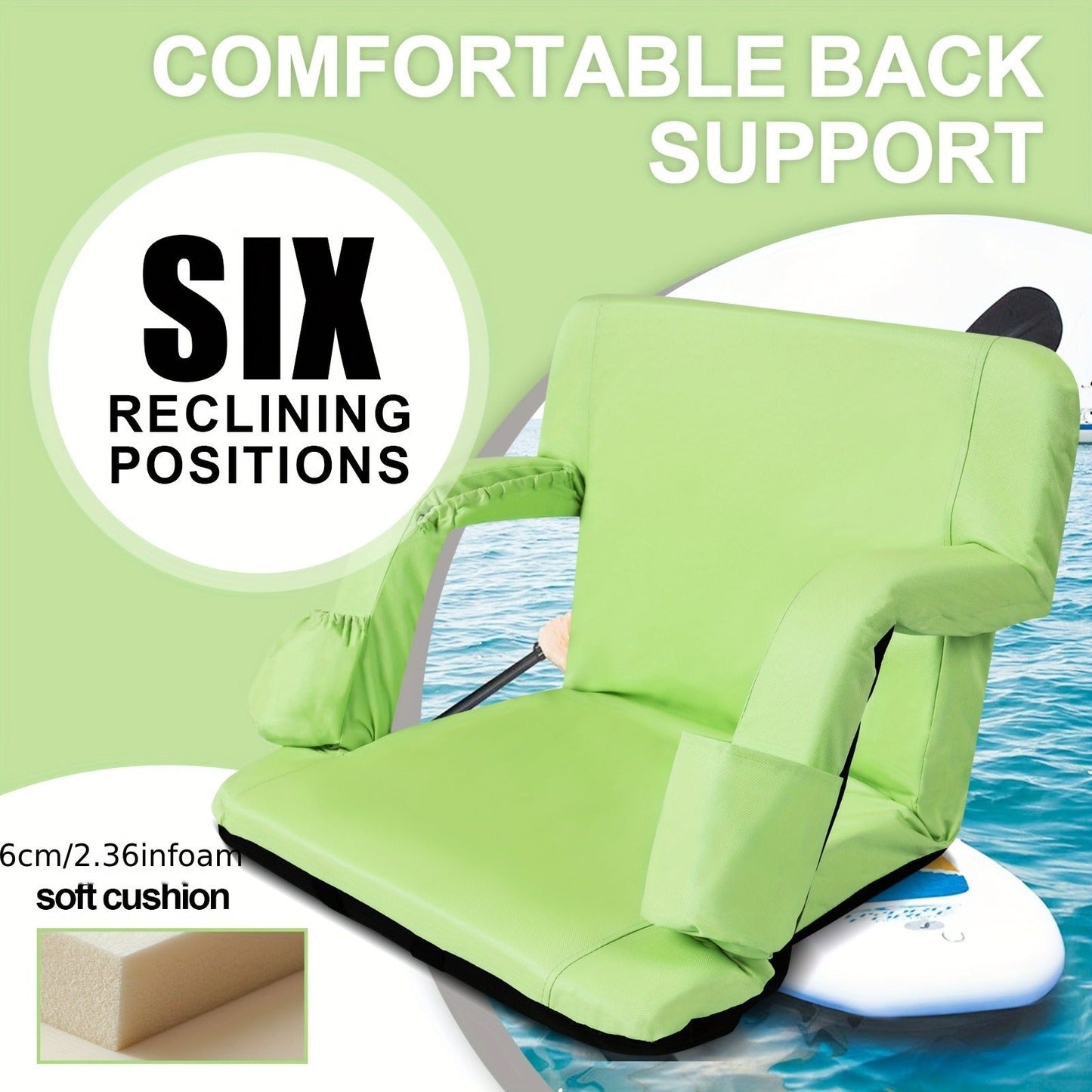 Padded Stadium Seats for Bleachers with Back Support 2-Pack