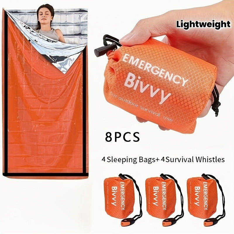 Emergency Thermal Blanket Survival Sleeping Bag – Lightweight Foil Space Blanket for Camping & Hiking