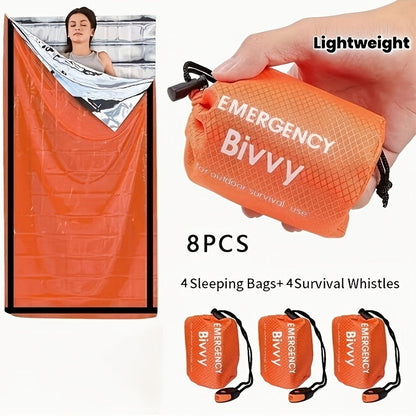 Emergency Thermal Blanket Survival Sleeping Bag – Lightweight Foil Space Blanket for Camping & Hiking