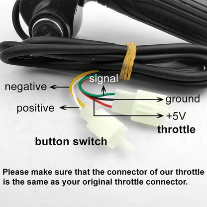 Electric Bike Scooter Key Throttle Grip Handle with LCD Display | 24V 48V Compatible | E-Bike Twist Throttle with Power Lock Wiring for Electric Motorcycle Scooter Replacement