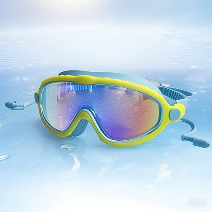 Kids Swim Goggles with Earplugs Anti-Fog Waterproof Ages 3-14