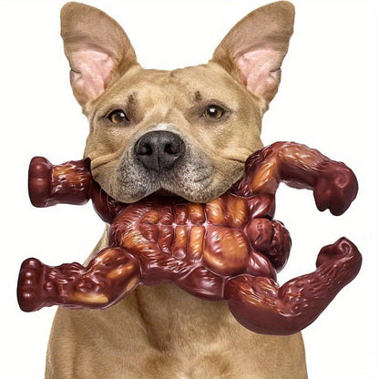 Dog Chew Toy Durable Rubber Beef Flavor Chew Stick for Medium & Large Dogs – Indestructible Teething Toy with Unbreakable Joints, Safe for Aggressive Chewers, Promotes Healthy Gums & Dental Hygiene