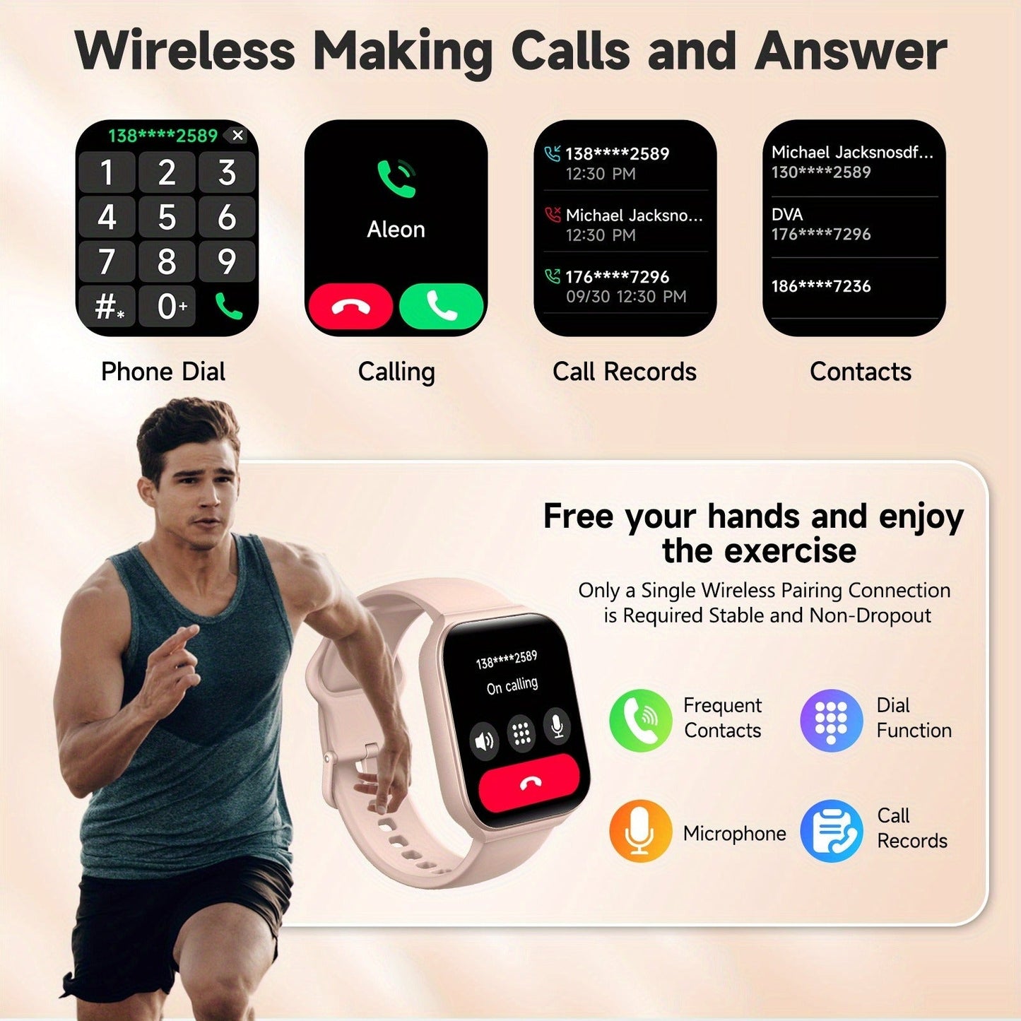 Smart Watch Fitness Tracker – 1.95" TFT Display, Built-in Alexa, 100+ Fitness Modes, Heart Rate Monitor, Men & Women