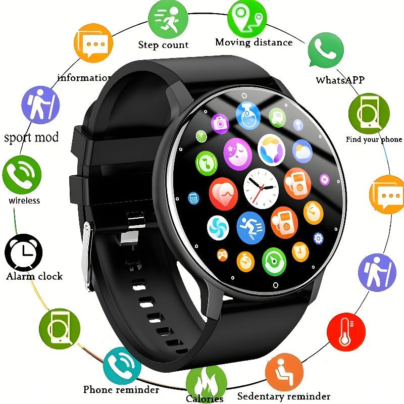Fitness Tracker Smartwatch for Men & Women – 1.28" Display, Sleep Monitor, Step Counter, Distance Tracker, Running & Gym