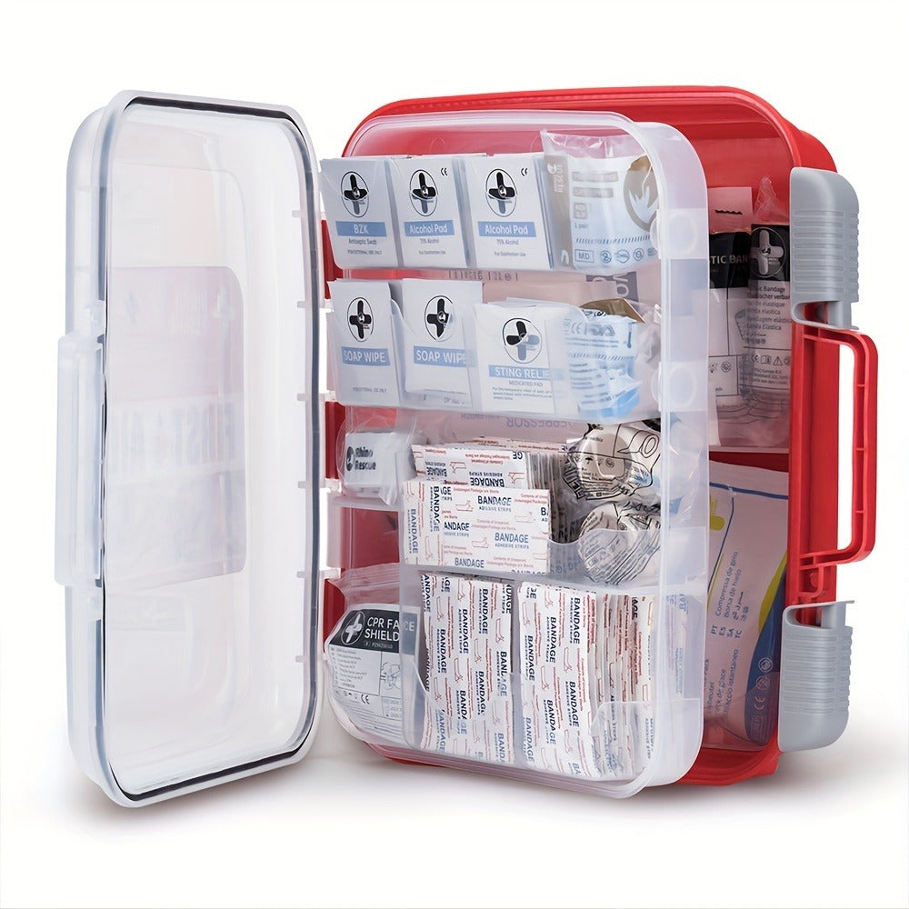 OSHA First Aid Kit All-Purpose – Premium Medical Supplies for Home, Office, Outdoor & Emergency Use with Bandages, Gauze, Burn Gel, Cold Pack & Gloves, OSHA Compliant Professional Kit