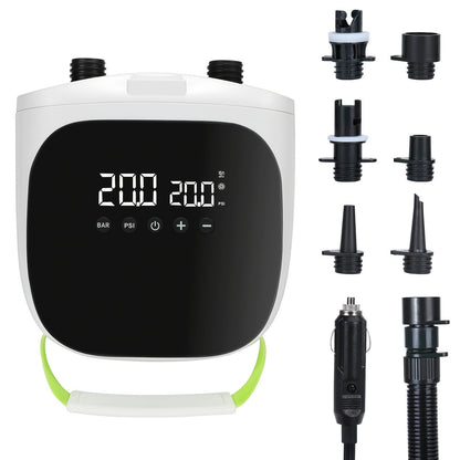 Electric SUP Pump 20PSI Portable Paddle Board Air Pump Quick Inflate Deflate for Stand Up Paddle Boards Kayak Inflatable Boat Tent Outdoor