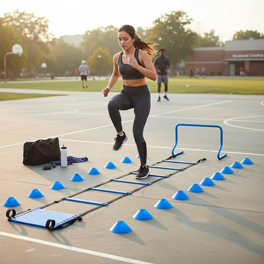 Agility Ladder Training Set – Speed & Footwork Drills with Carry Bag