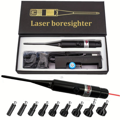 Bore Sight Laser Kit Red & Green Laser Boresighter with 8 & 32 Adapters – Multi-Caliber Universal Bore Sighter for .17 Cal to 12GA Rifle, Pistol & All Guns, Tactical Zeroing Tool