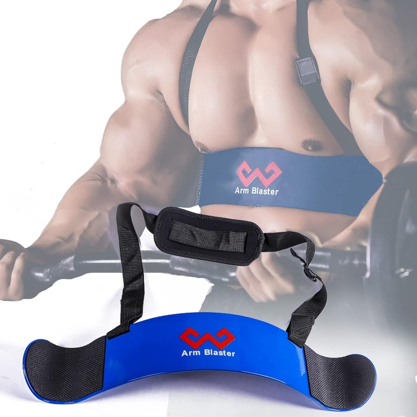 Adjustable Arm Blaster – Bicep Isolator for Barbell & Dumbbell