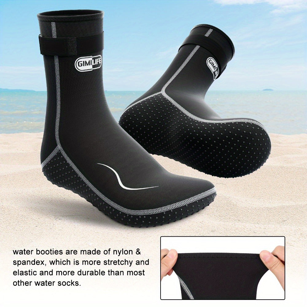 Neoprene Wetsuit Socks 3.5mm – High & Low Cut Water Booties, Non-Slip Anti-Abrasion for Diving Snorkeling Kayaking Beach Volleyball Surfing, S-XXL