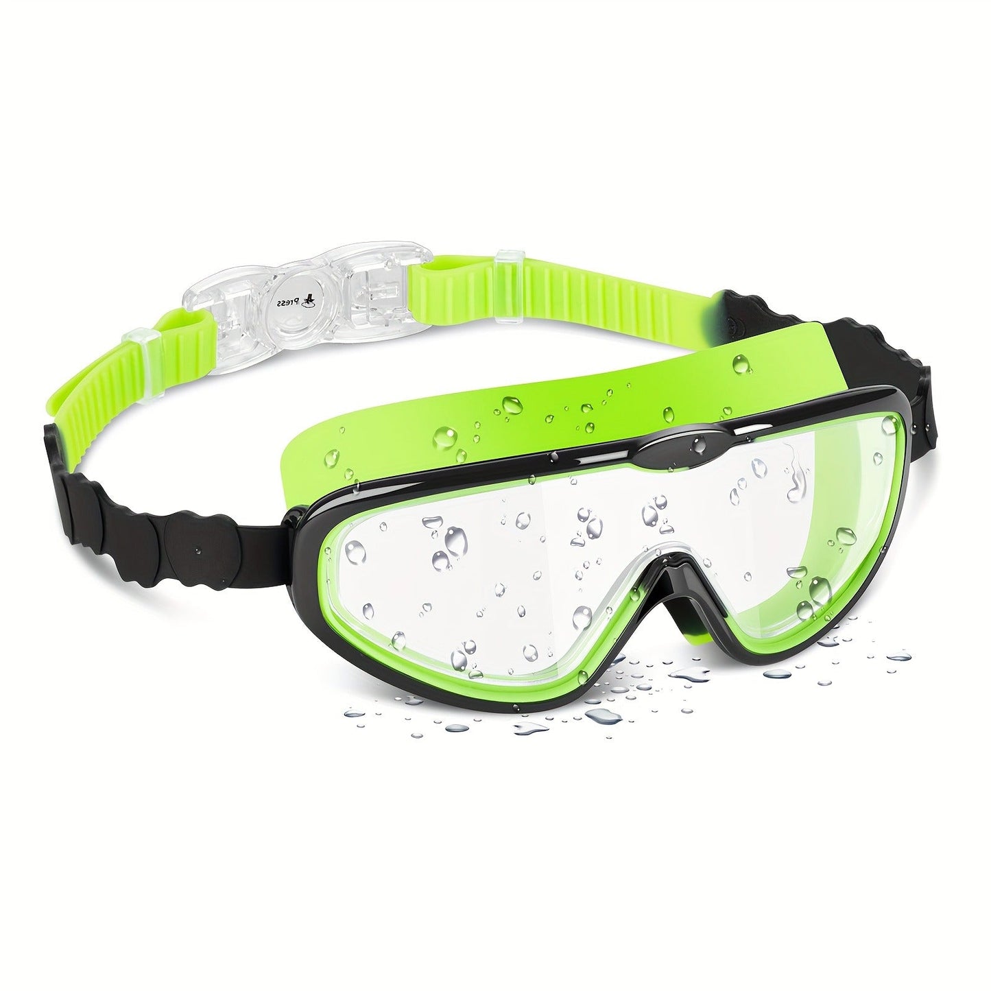 Anti-Fog Swimming Goggles No Leak Clear Vision – Crystal Green