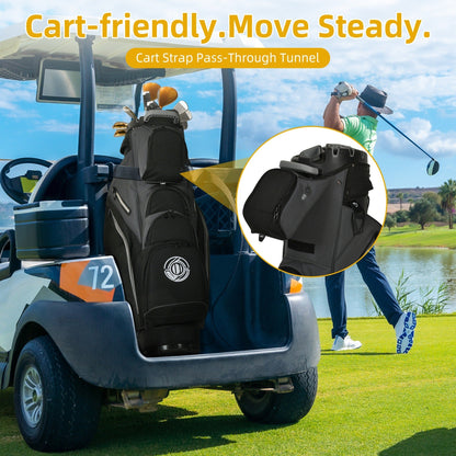 Hard Shell Golf Bag Armored Protective 900D High-Density Oxford Cloth Large Capacity Professional Equipment Travel Bag 105x27x38cm Deep Grey Business Color Matching