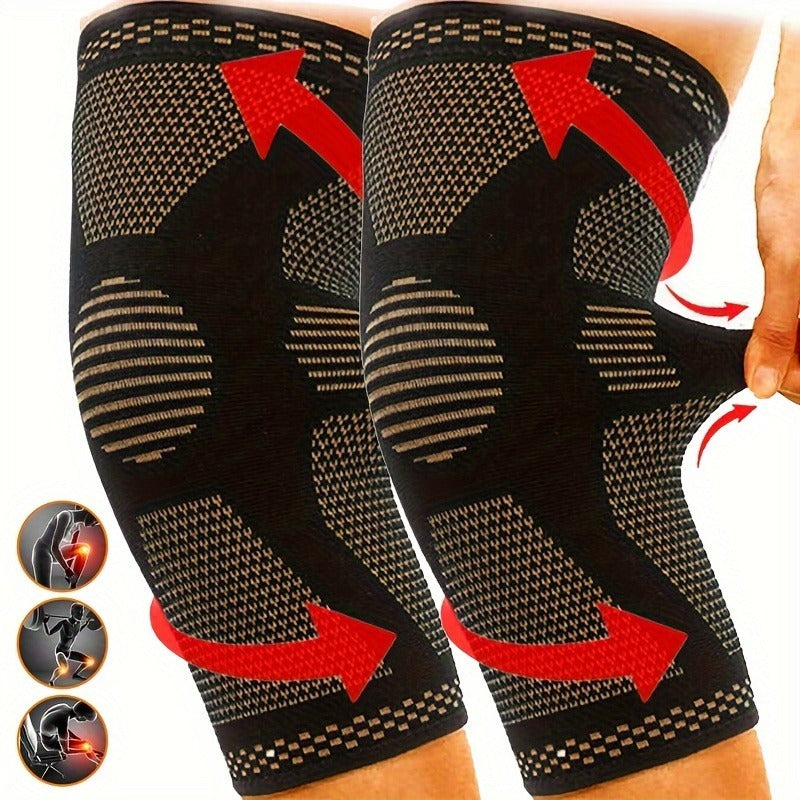 Knee Brace with Patella Gel Pad & Side Stabilizers – Open Patella Support for Running, Cycling, Tennis, Volleyball & Outdoor Sports | Men & Women