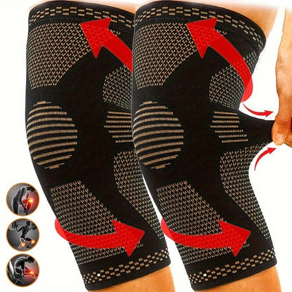 Knee Brace with Patella Gel Pad & Side Stabilizers – Open Patella Support for Running, Cycling, Tennis, Volleyball & Outdoor Sports | Men & Women