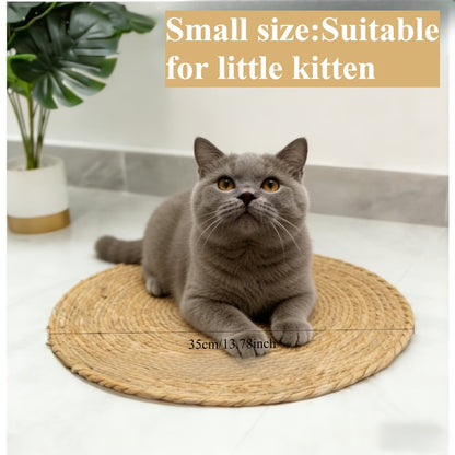 Sisal Sofa Protector Cat Scratch Mat – Universal Anti-Scratch Claw Cover for Cats & Dogs, Furniture Protector Pad for Sofa, Couch & Chair, 13.78" or 15.74" Square