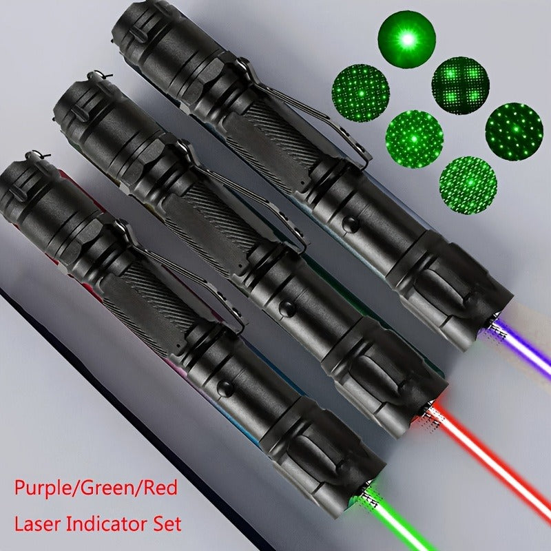 Tactical Laser Pointer with Battery & Charger, Red Green Purple