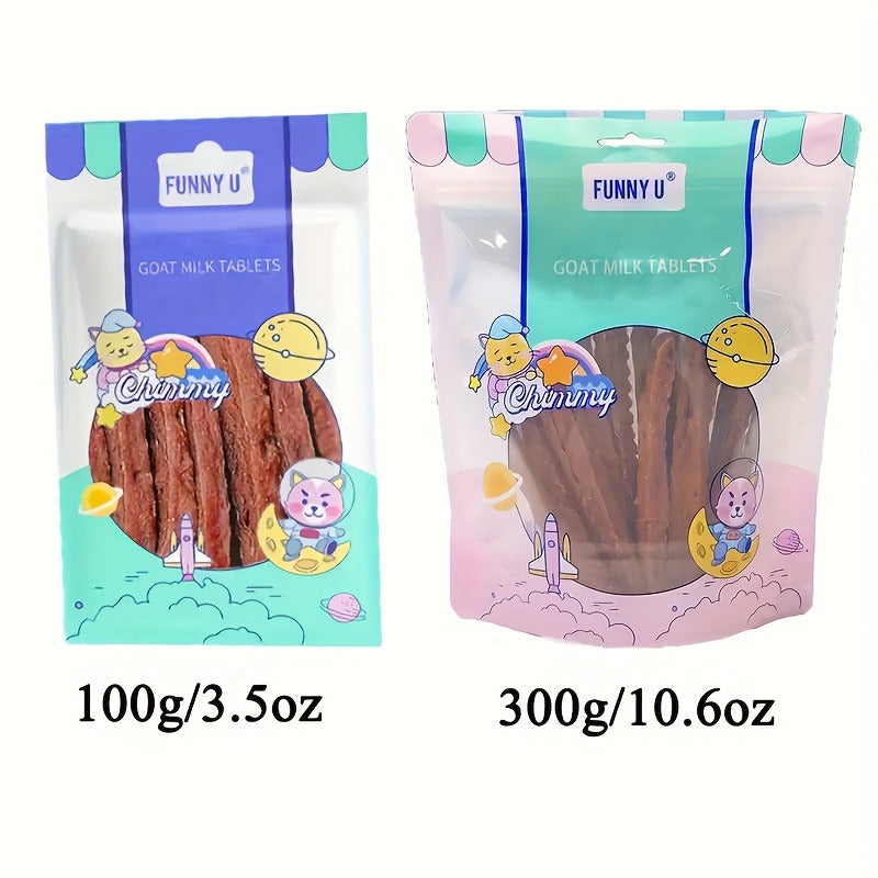 Milk Stick Dog Treats Soft Chew – Dried Milk Chicken & Duck Sticks, High Protein Easily Digestible Training Rewards for Small Medium Large Dogs, Healthy Dog Snacks 100g & 300g
