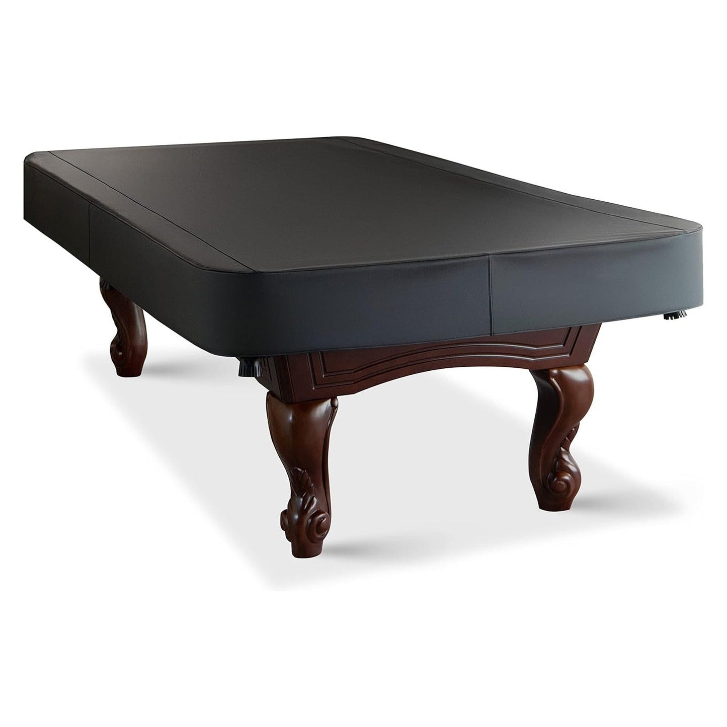 Leatherette Pool Table Cover 7 8 9FT Waterproof Tearproof Billiard Table Protector with Leg Cutouts Scratch-Resistant Easy-Clean Protective Cover Black